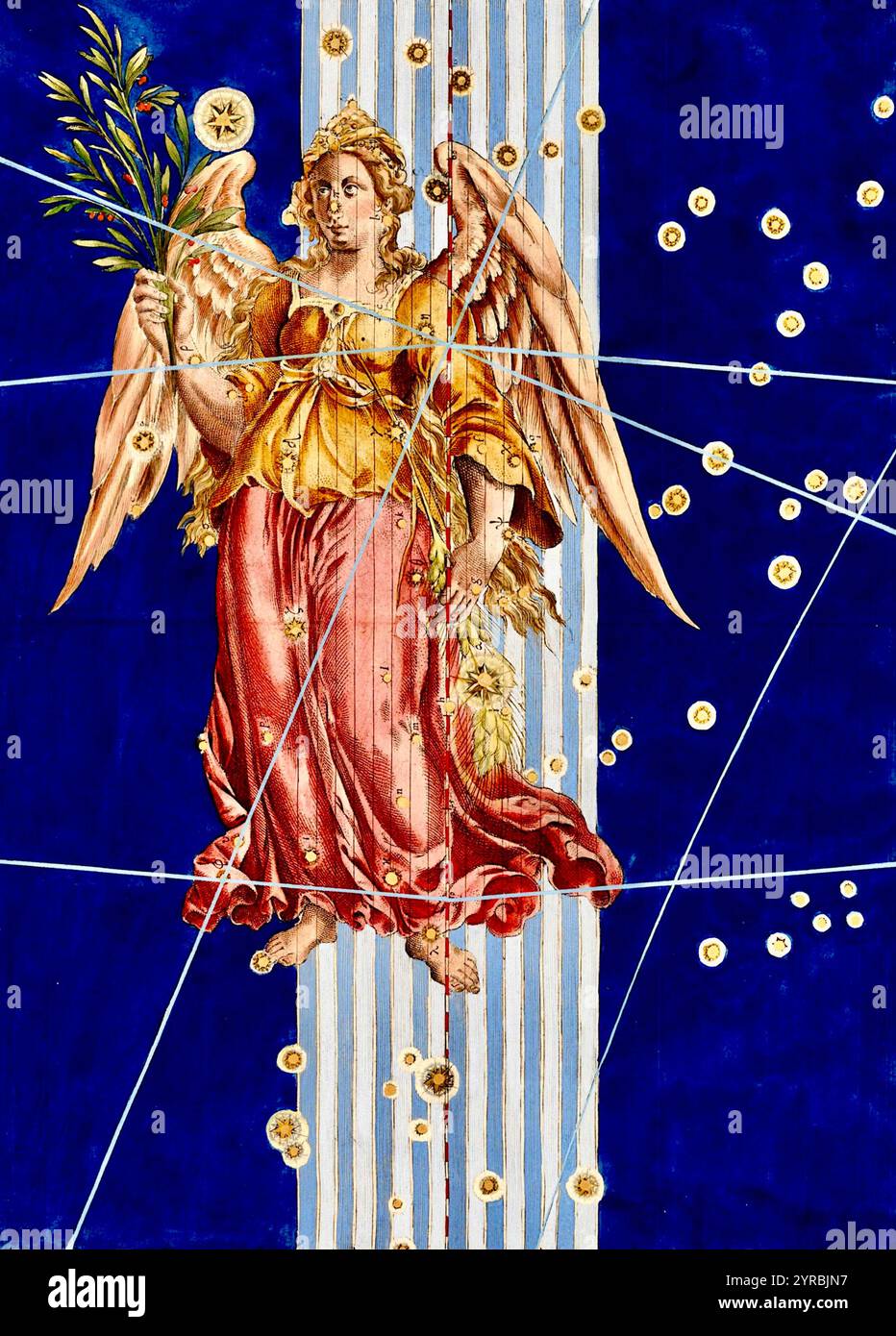 Johann Bayer Vierge - Uranometria - années 1600 Banque D'Images