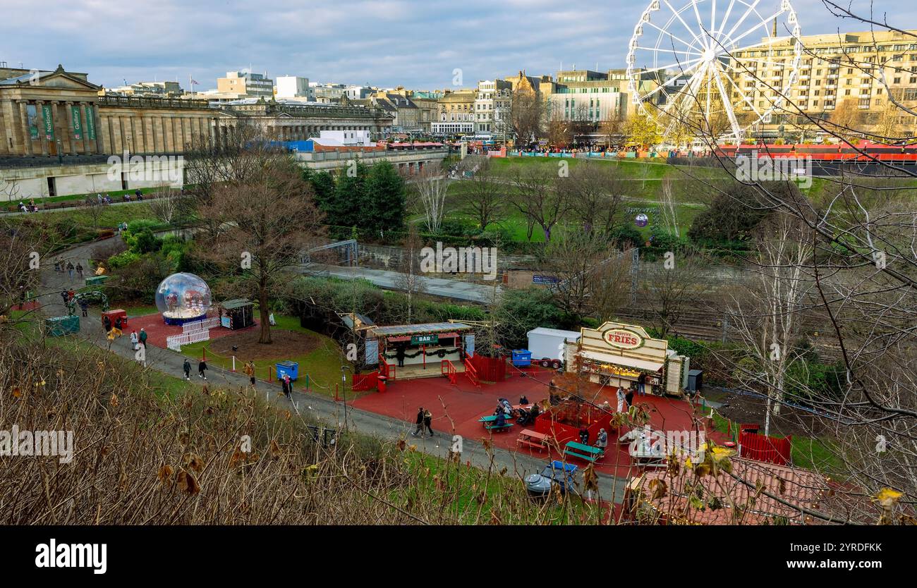 Les marchés de Noël d'Édimbourg ont lieu chaque année à Princes Street Gardens, Édimbourg, Écosse Banque D'Images