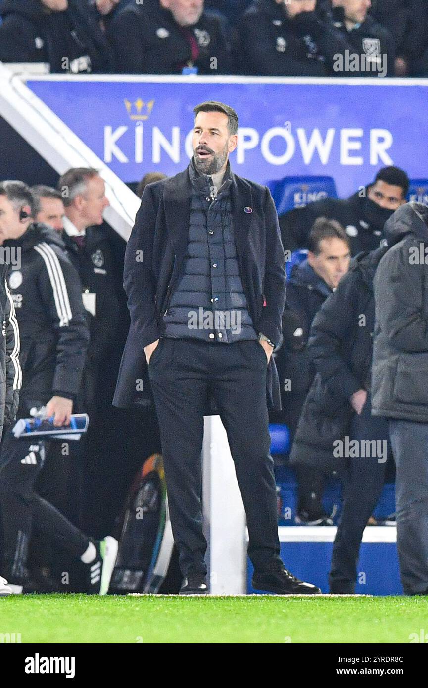 King Power Stadium, Leicester, Royaume-Uni. 3 décembre 2024. Premier League Football, Leicester City contre West Ham United ; Leicester City Manager Ruud van Nistelrooy crédit : action plus Sports/Alamy Live News Banque D'Images