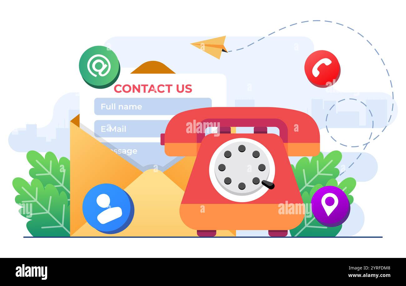 Enveloppe avec Contactez-nous formulaire et téléphone, Service à la clientèle illustration vectorielle plate, support en ligne, Hotline, Help Desk, mail Letter Communica Illustration de Vecteur Enveloppe avec Contactez-nous formulaire et téléphone, Service à la clientèle illustration vectorielle plate, support en ligne, Hotline, Help Desk, mail Letter Communica Illustration de Vecteur