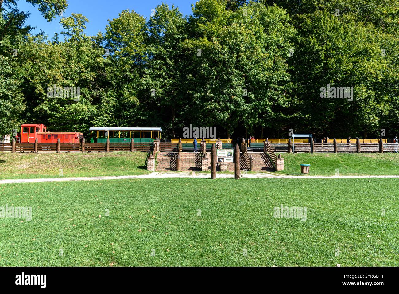 Le train forestier à voie étroite à Szilvasvarad en Hongrie Banque D'Images