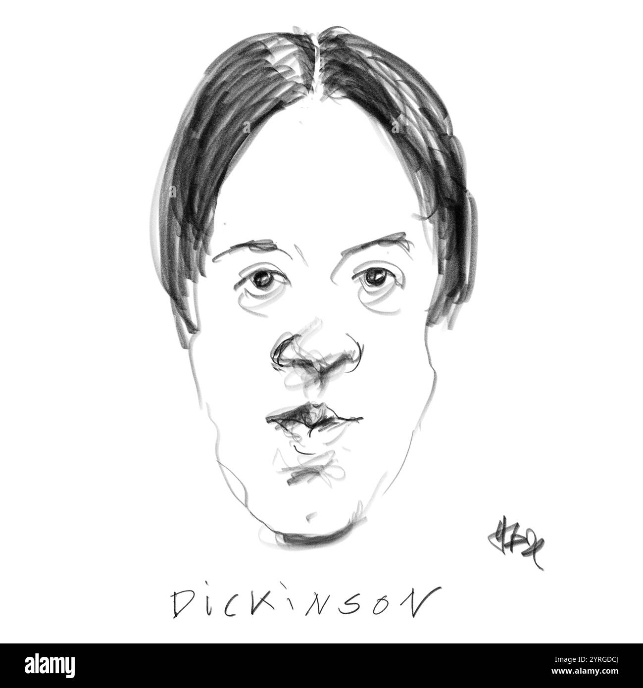 Portrait du poète Dickinson Banque D'Images