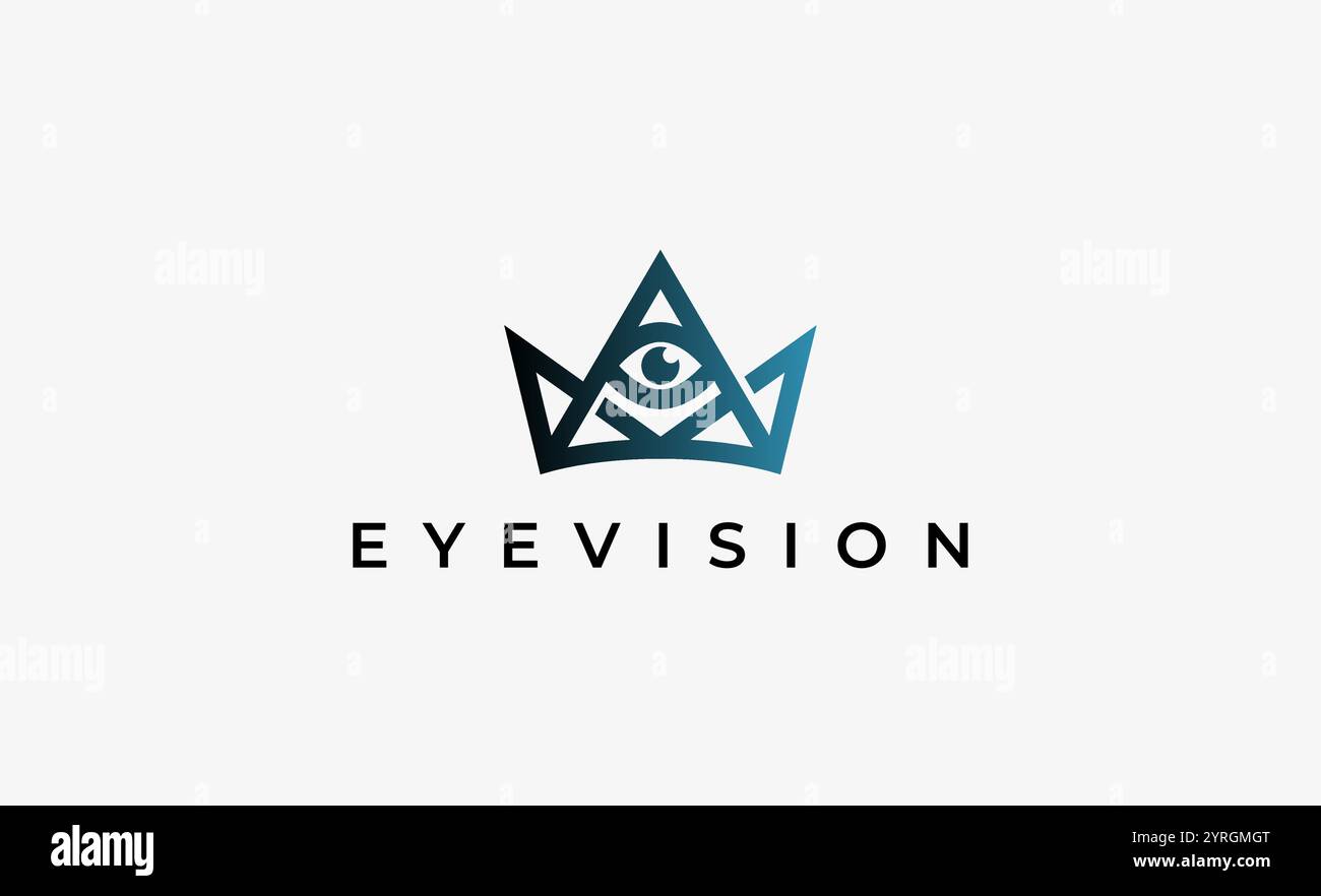 Logo lettre A et Eye Vision. Numérique, visuel avec un concept moderne et minimaliste. Fichier modifiable. Illustration de Vecteur