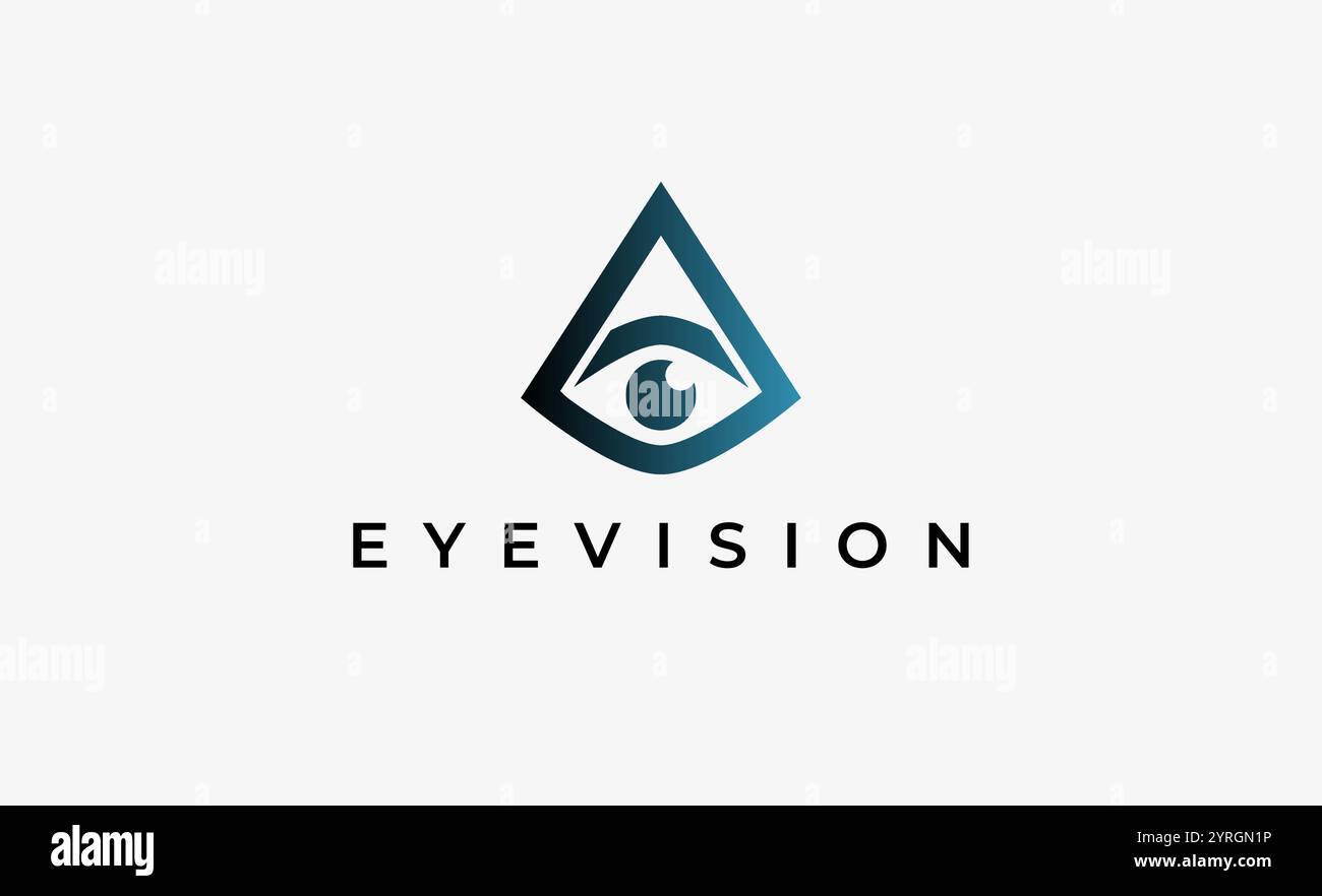 Logo lettre A et Eye Vision. Numérique, visuel avec un concept moderne et minimaliste. Fichier modifiable. Illustration de Vecteur