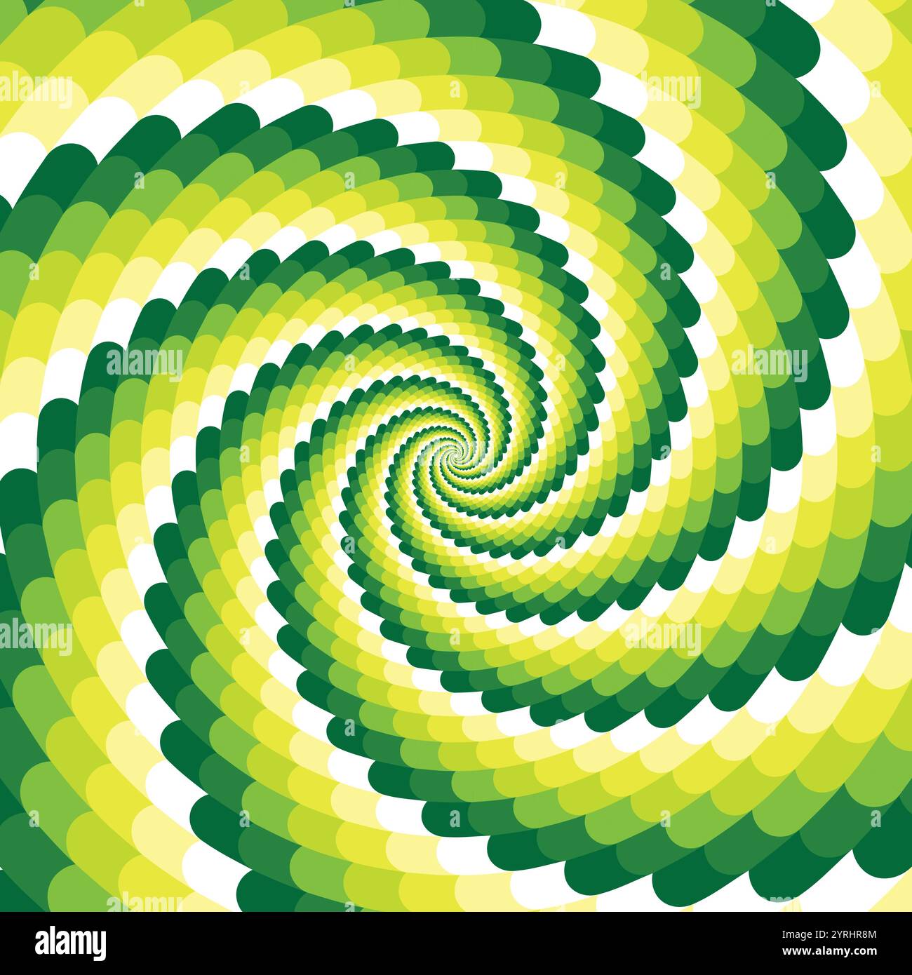 Fond de torsion en spirale, illusion optique du mouvement, illustration vectorielle d'art optionnelle, géométrique abstraite, psychédélique, conception plate, pas d'ombres, aucune effec Illustration de Vecteur