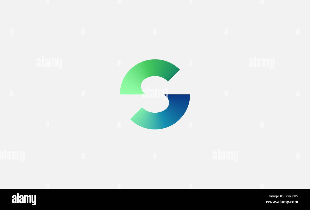 Logo Abstract Circle Letter S. concept moderne et minimaliste futuriste. Style modifiable Illustration de Vecteur