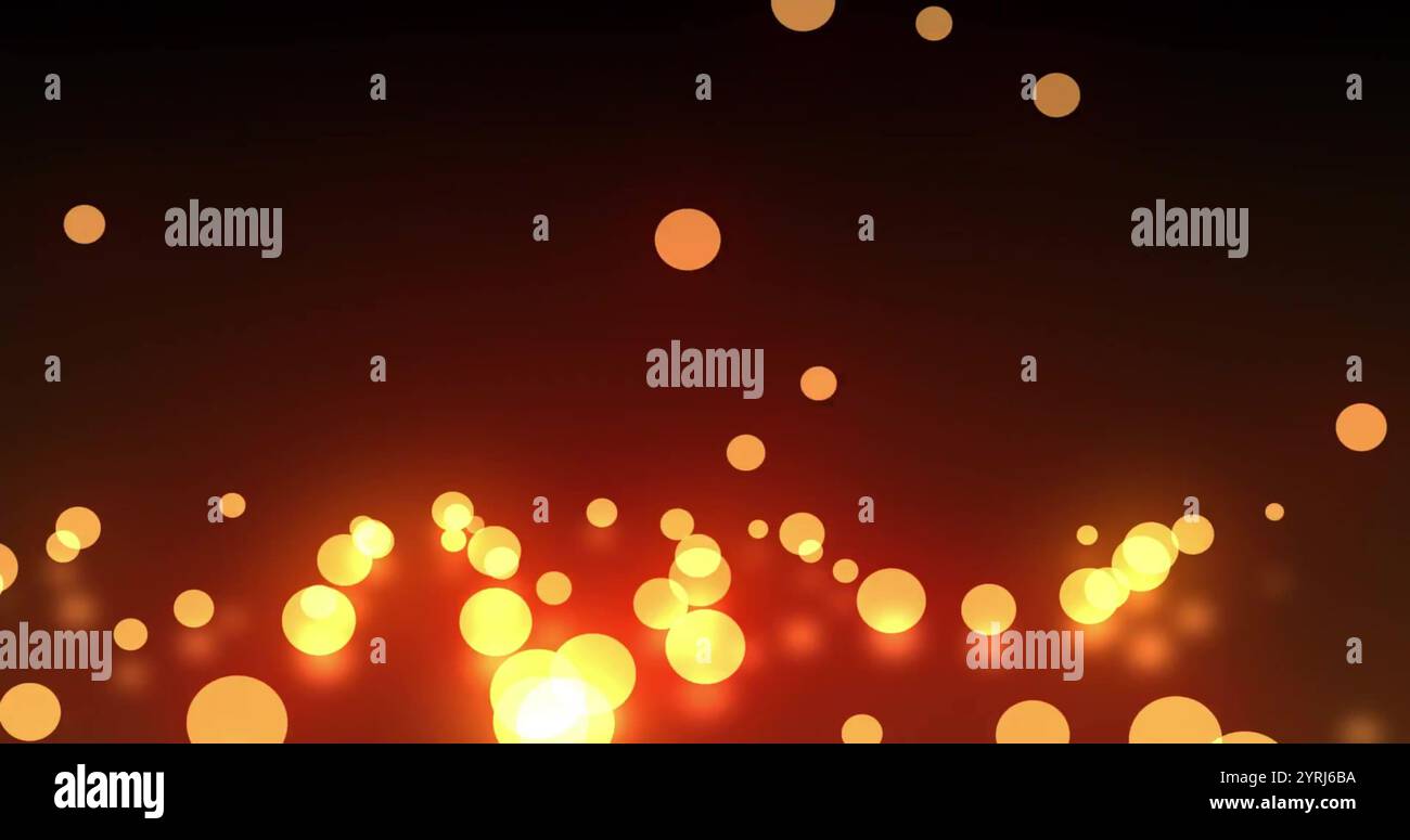 Image de taches lumineuses sur fond noir Banque D'Images