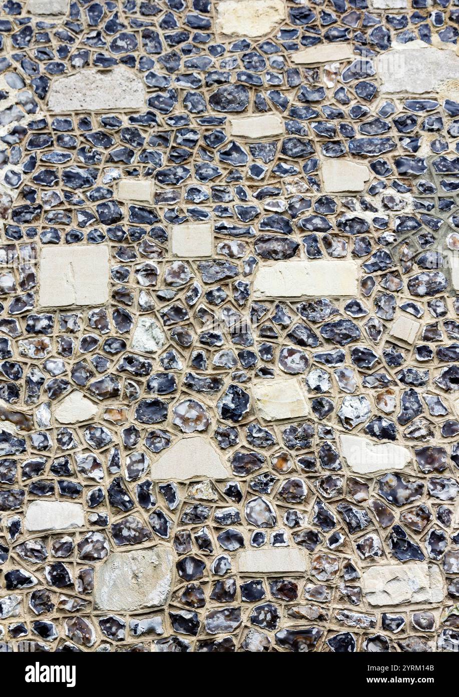 flint construction des bâtiments Castle Hill Winchester Hampshire Banque D'Images