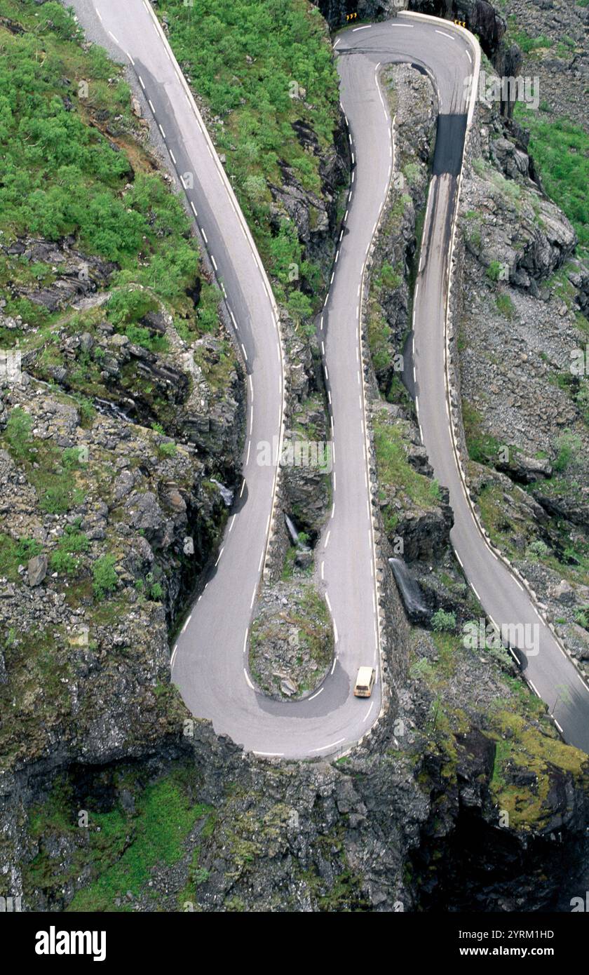 Trollstigveien. La Norvège Banque D'Images