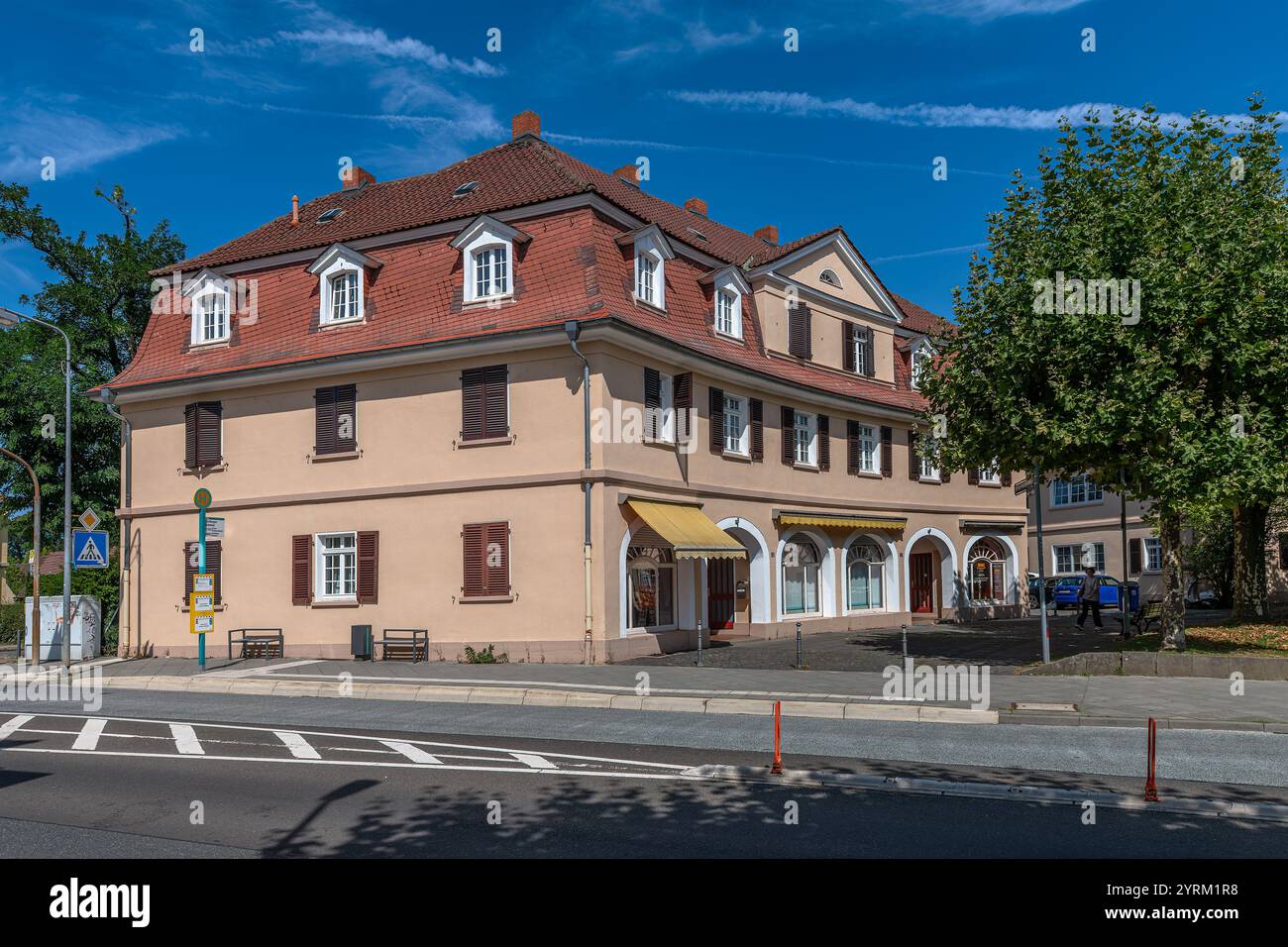 Maisons d'un lotissement dans l'ouest de Francfort, Allemagne Banque D'Images