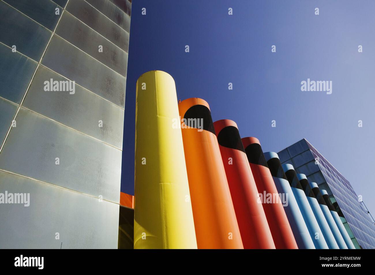 USA-Indiana-Columbus : capitale américaine de l'architecture extérieure ! SBC Switching Station (b.1978) architecte-Paul Kennon Banque D'Images