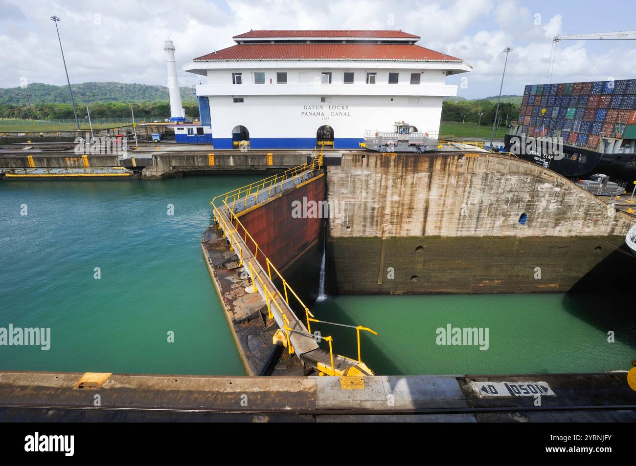 Panama canal Gatun écluses, République du Panama, Amérique centrale Banque D'Images