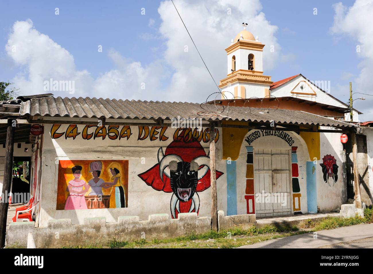Village de Portobelo, province de Colon, République du Panama, Amérique centrale Banque D'Images