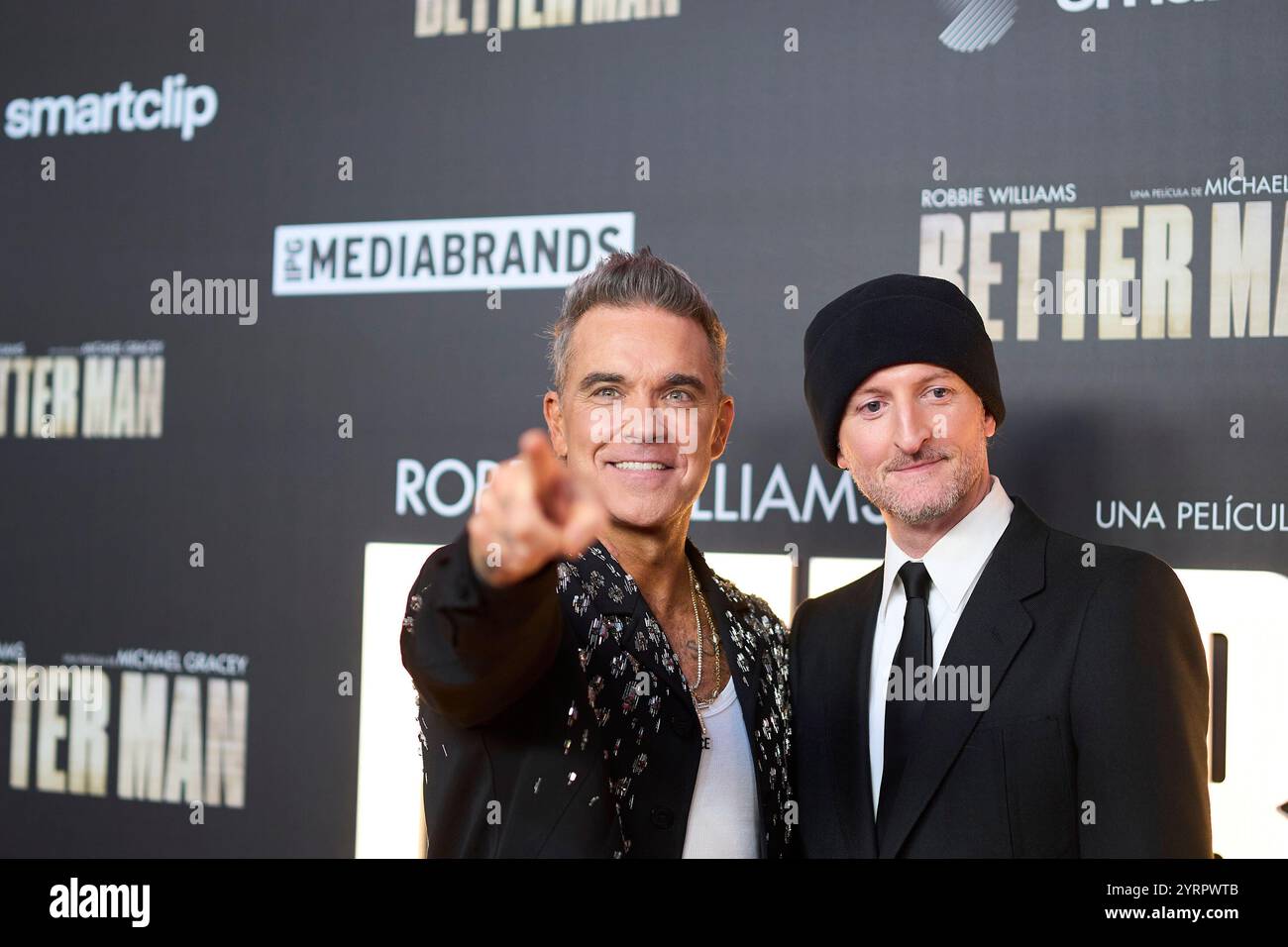 Madrid, Espagne. 04th Dec, 2024. Robbie Williams assiste à la première de Better Man au Capitol Cinema le 4 décembre 2024 à Madrid, en Espagne. Crédit : album/Alamy Live News Banque D'Images