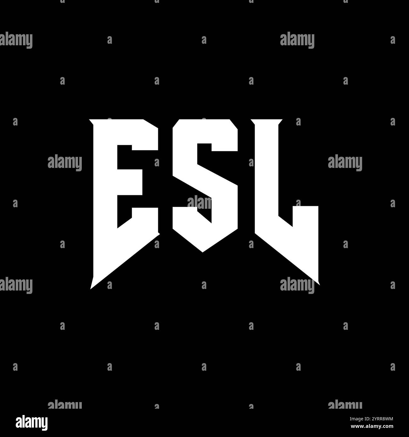 Conception de logo de lettre ESL pour la société de technologie. Combinaison de couleurs noir et blanc de conception de logo ESL. Logo ESL, vecteur ESL, conception ESL, icône ESL, ALPHE ESL Illustration de Vecteur