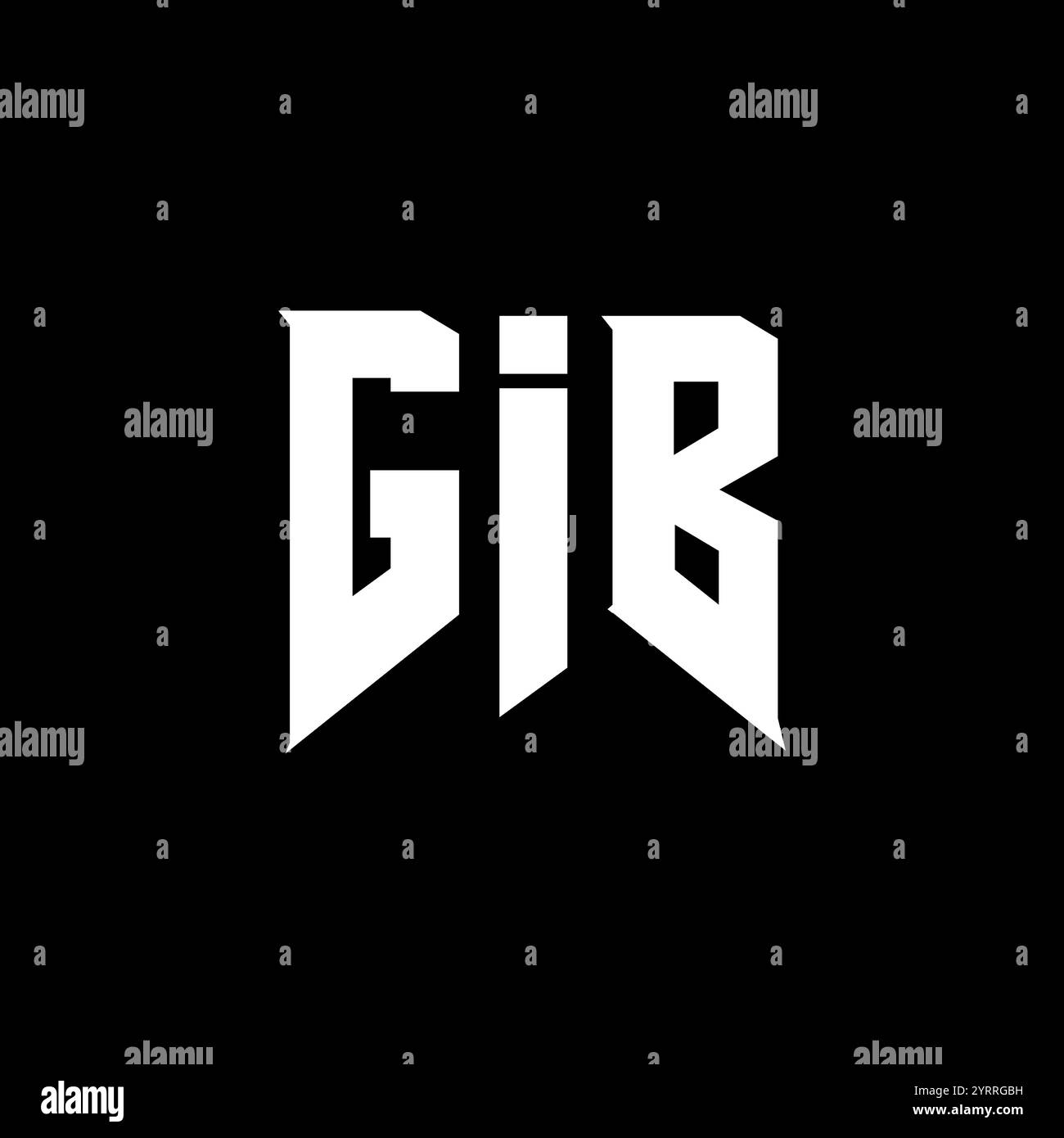 Conception de logo de lettre GIB pour la société de technologie. Logo GIB combinaison de couleurs noir et blanc. GIB logo, GIB vecteur, GIB design, GIB icône, GIB alph Illustration de Vecteur