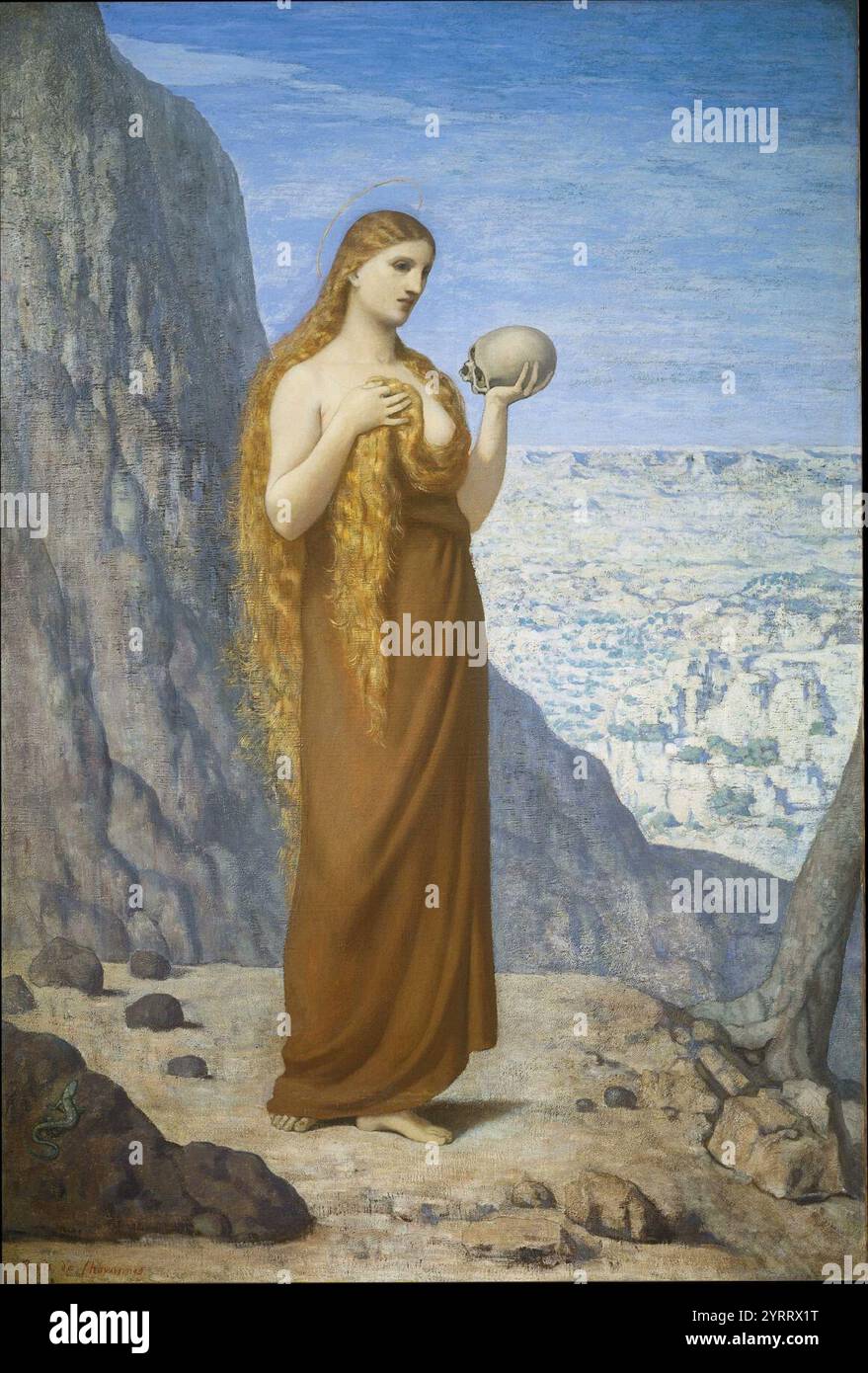 1869 Chavannes Die heilige Maria Magdalena dans der. Ancien Wüste Banque D'Images
