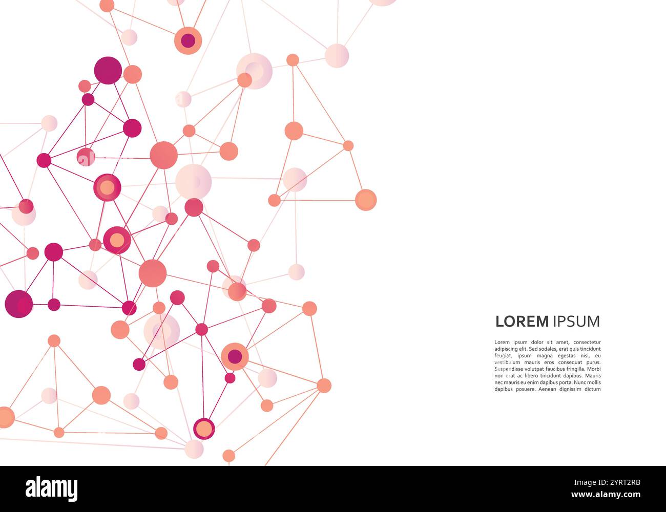 Molécule de structure et ADN de communication, atome, neurones. Concept scientifique pour votre conception. Lignes connectées avec des points Illustration de Vecteur