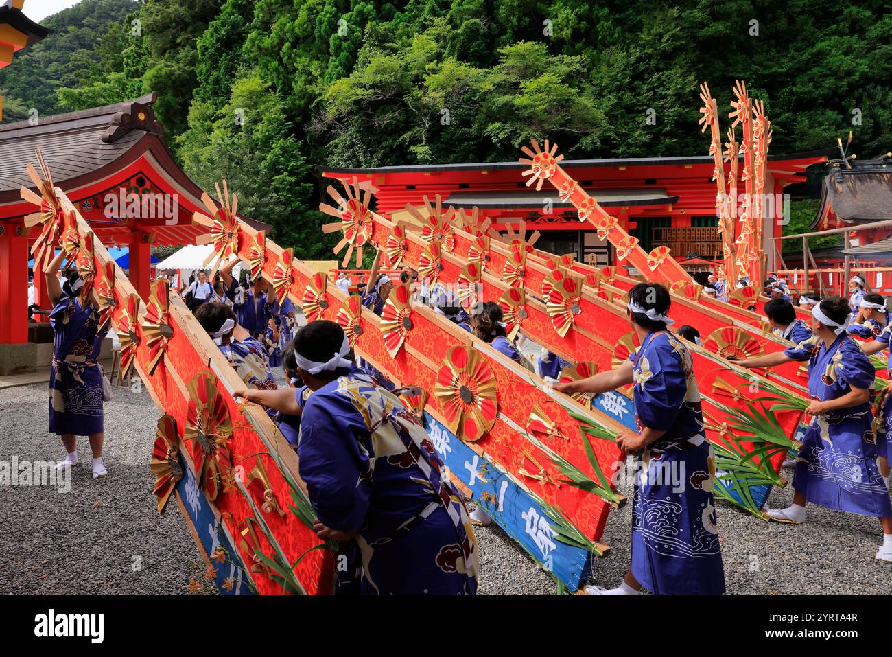 Festival Ogi de Nachi : Ogi Mikoshi, ville de Nachikatsuura, préfecture de Wakayama Banque D'Images