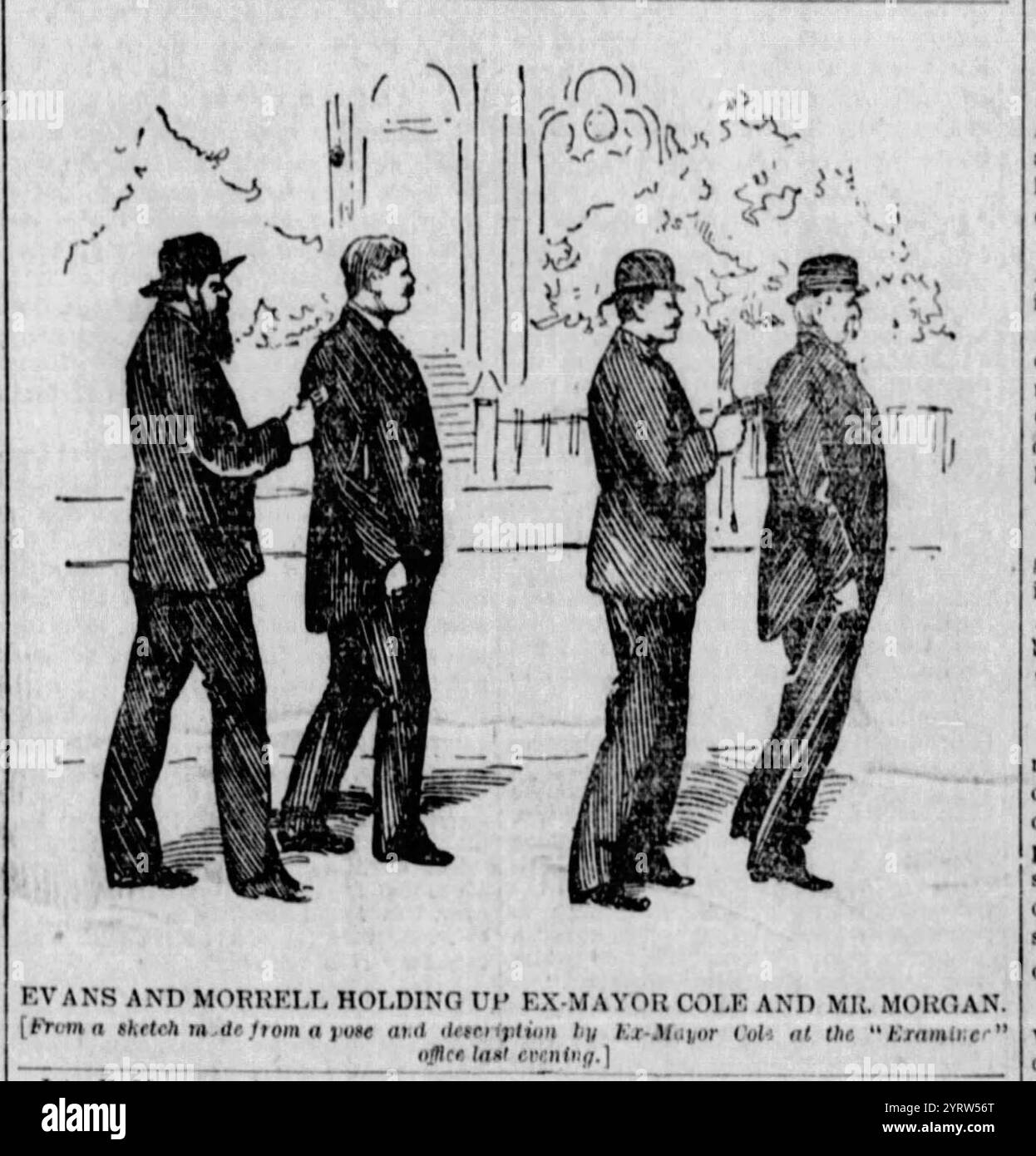 Chris Evans s'échappe de la prison du comté de Fresno. The San Francisco examiner Sam décembre 30 1893. Banque D'Images