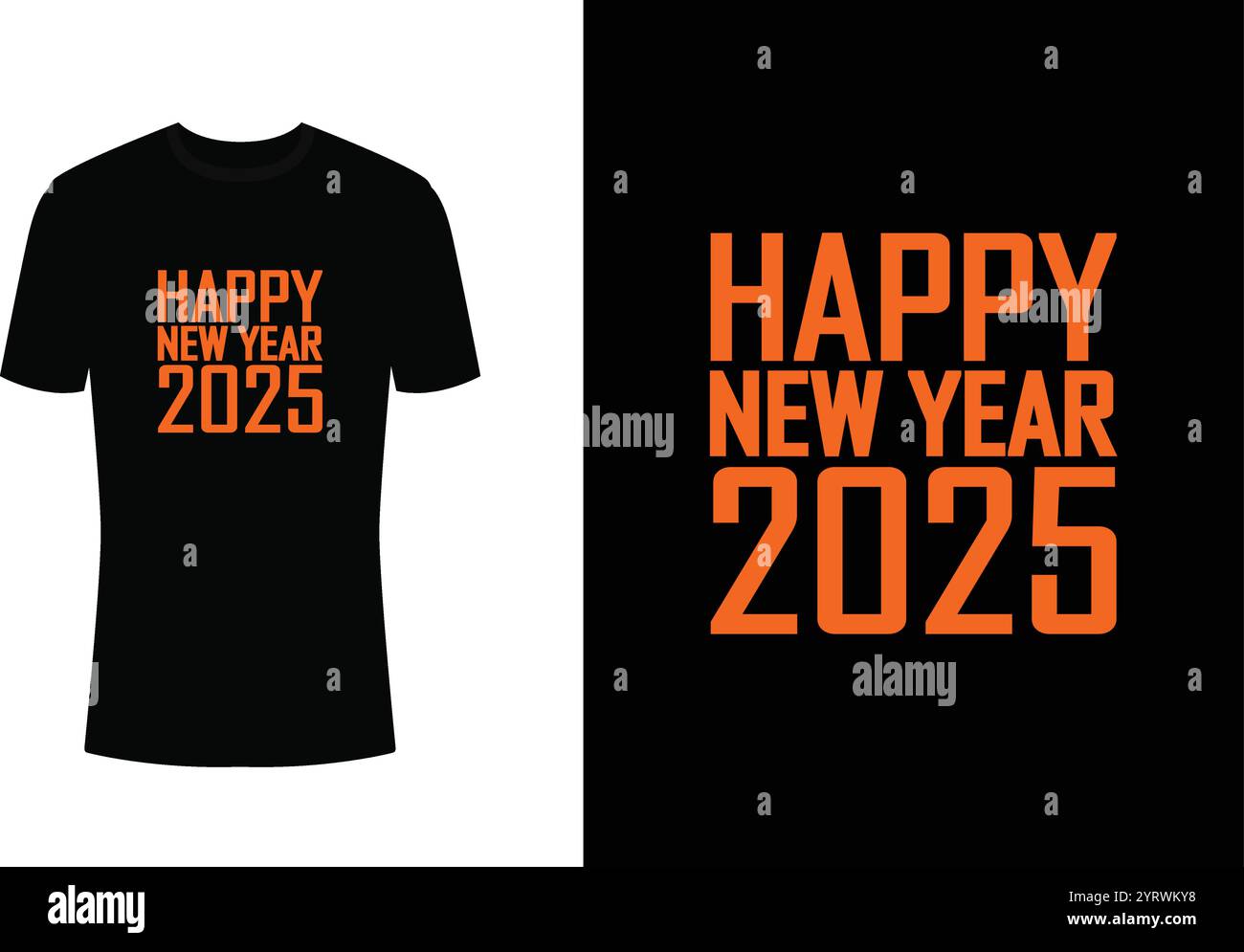 Bonne année 2025 t-shirt design Illustration de Vecteur