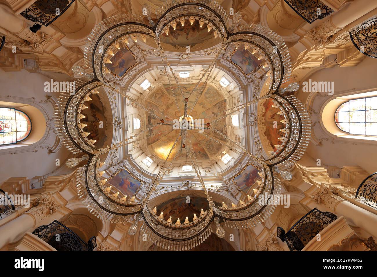 Toujours Nicholas' Church (Kostel sv. Mikulase) près de la place de la vieille ville à Prague Tchèque (Praha, Tchéquie) Banque D'Images