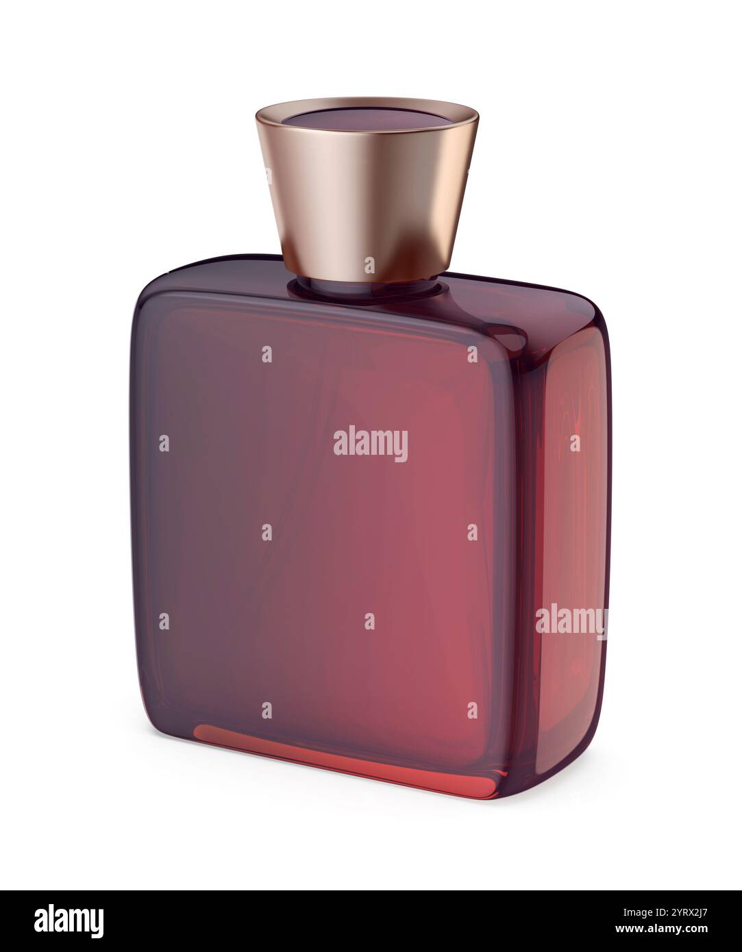 Flacon de parfum unisexe sur fond blanc Banque D'Images
