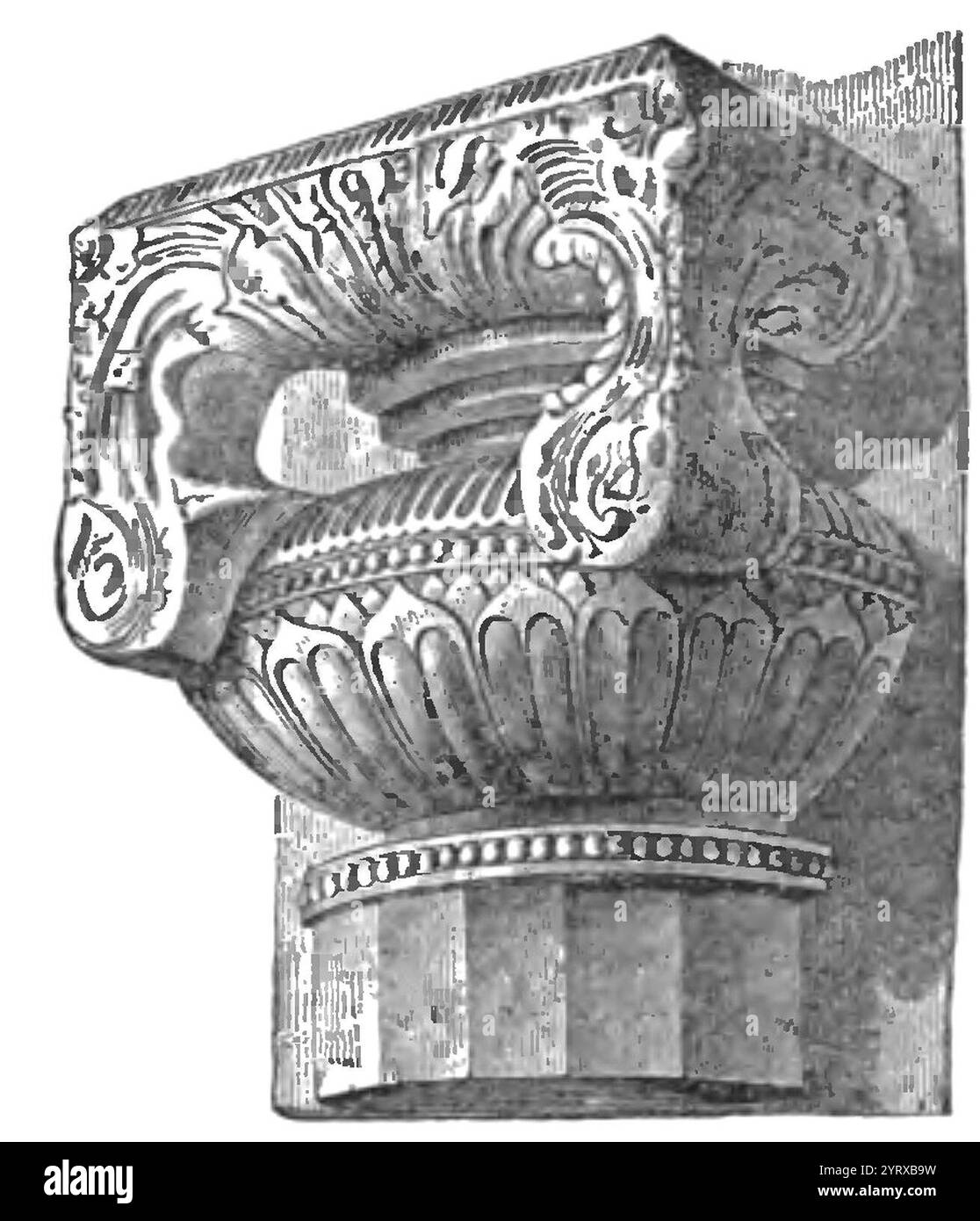 Colonne d'un temple en Orissa - page 203 - histoire de l'Inde vol 1 (1906). Banque D'Images