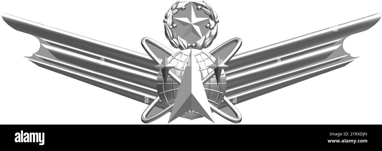 Badge des opérations de l'espace de commandement. Banque D'Images