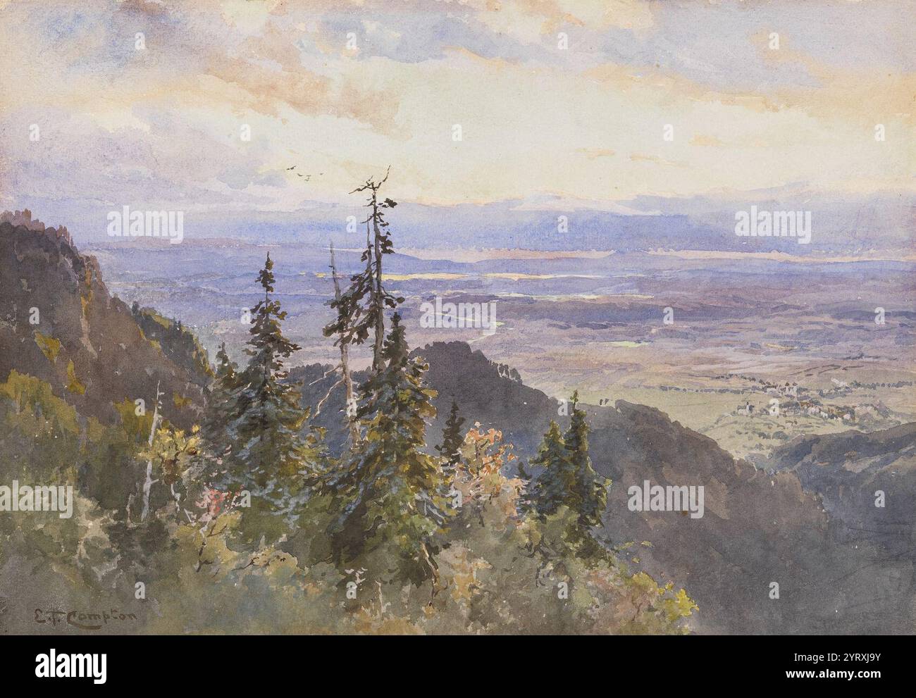 Edward Theodore Compton - an der Benediktenwand (vers 1875). Banque D'Images