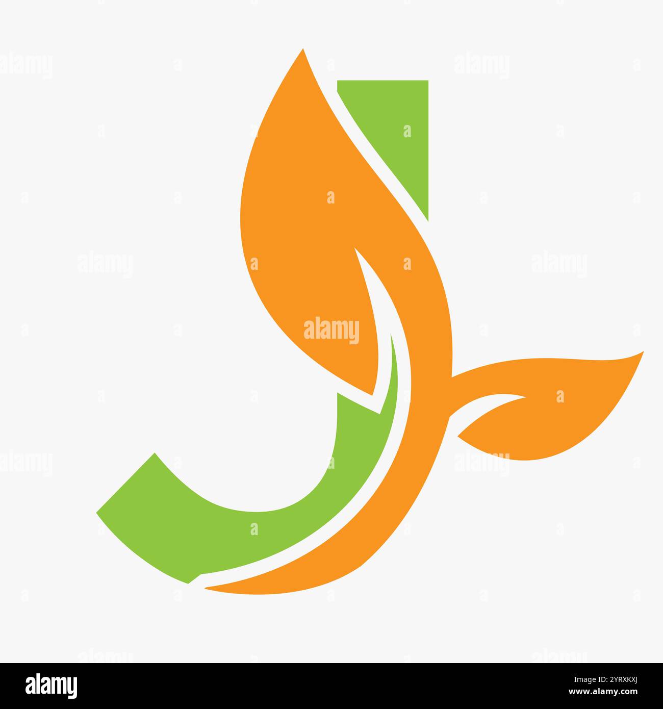 Lettre initiale J Leaf logo concept pour Eco Green Leaf logo signe vectoriel Illustration de Vecteur