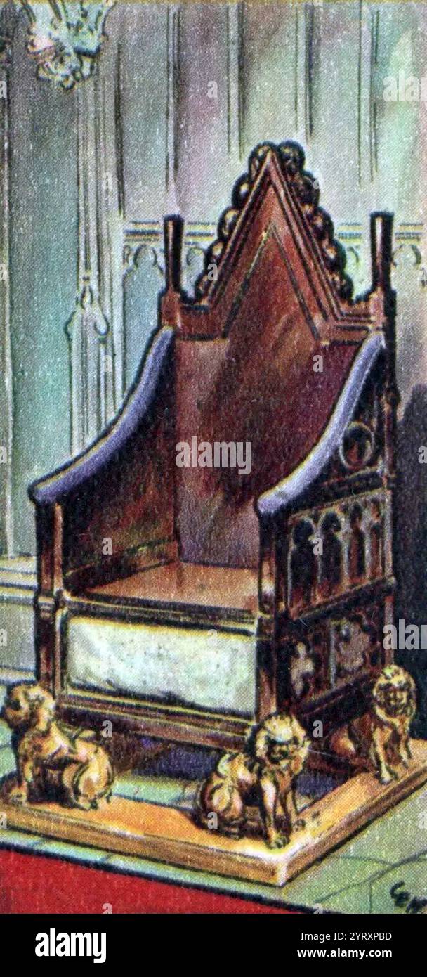 Trône d'Édouard Ier (1239 ? 1307), roi d'Angleterre de 1272 à 1307. Banque D'Images