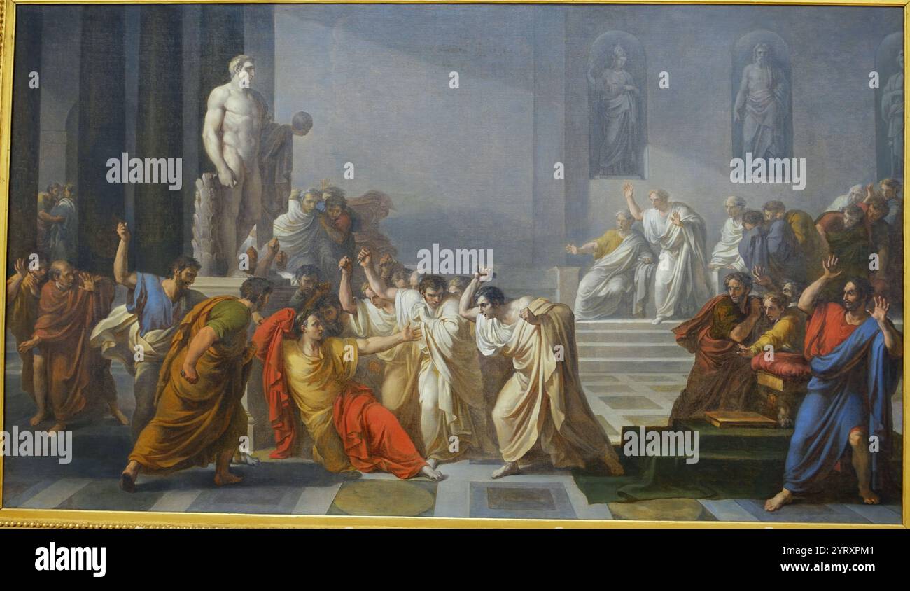 La mort de César par Vincenzo Camuccini, 1804 1805 Banque D'Images