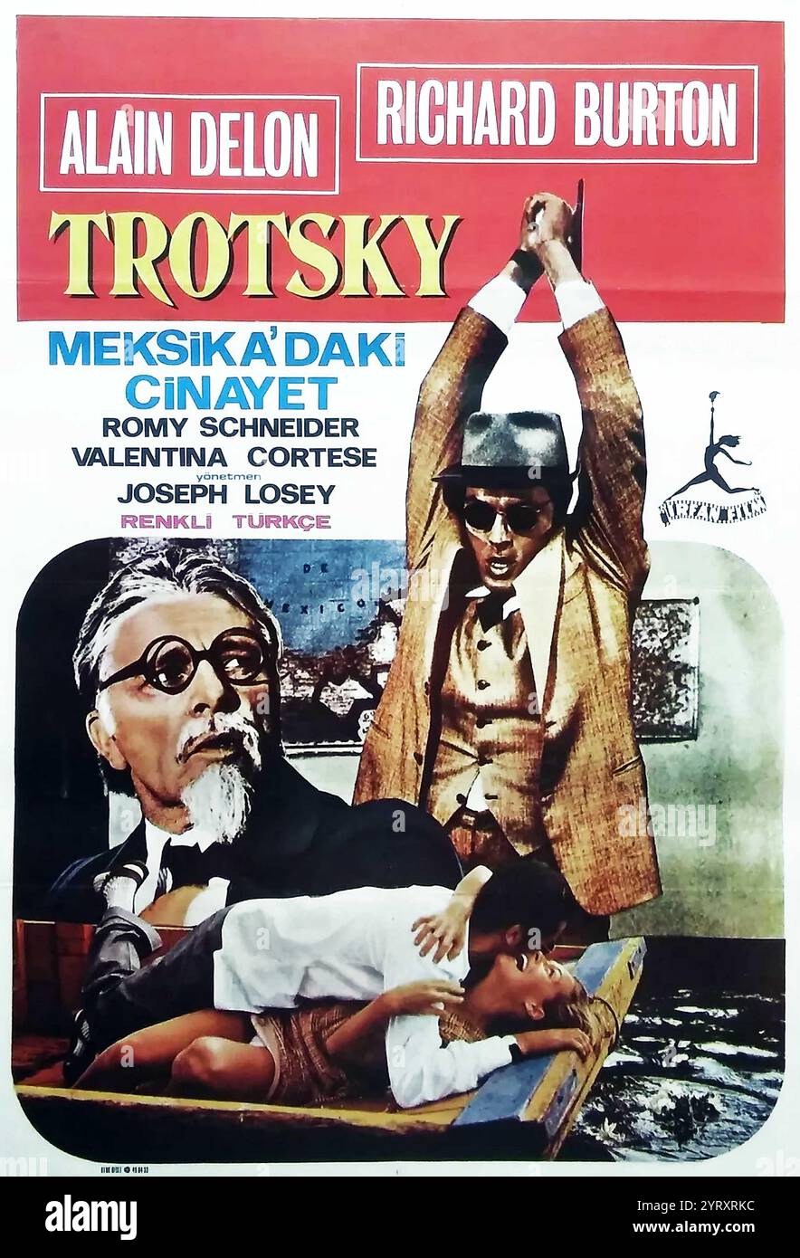 Les derniers jours et la mort de Trotsky ont été dramatisés dans le film de 1972 L'assassinat de Trotsky, réalisé par Joseph Losey et mettant en vedette Richard Burton dans le rôle de Trotsky Banque D'Images