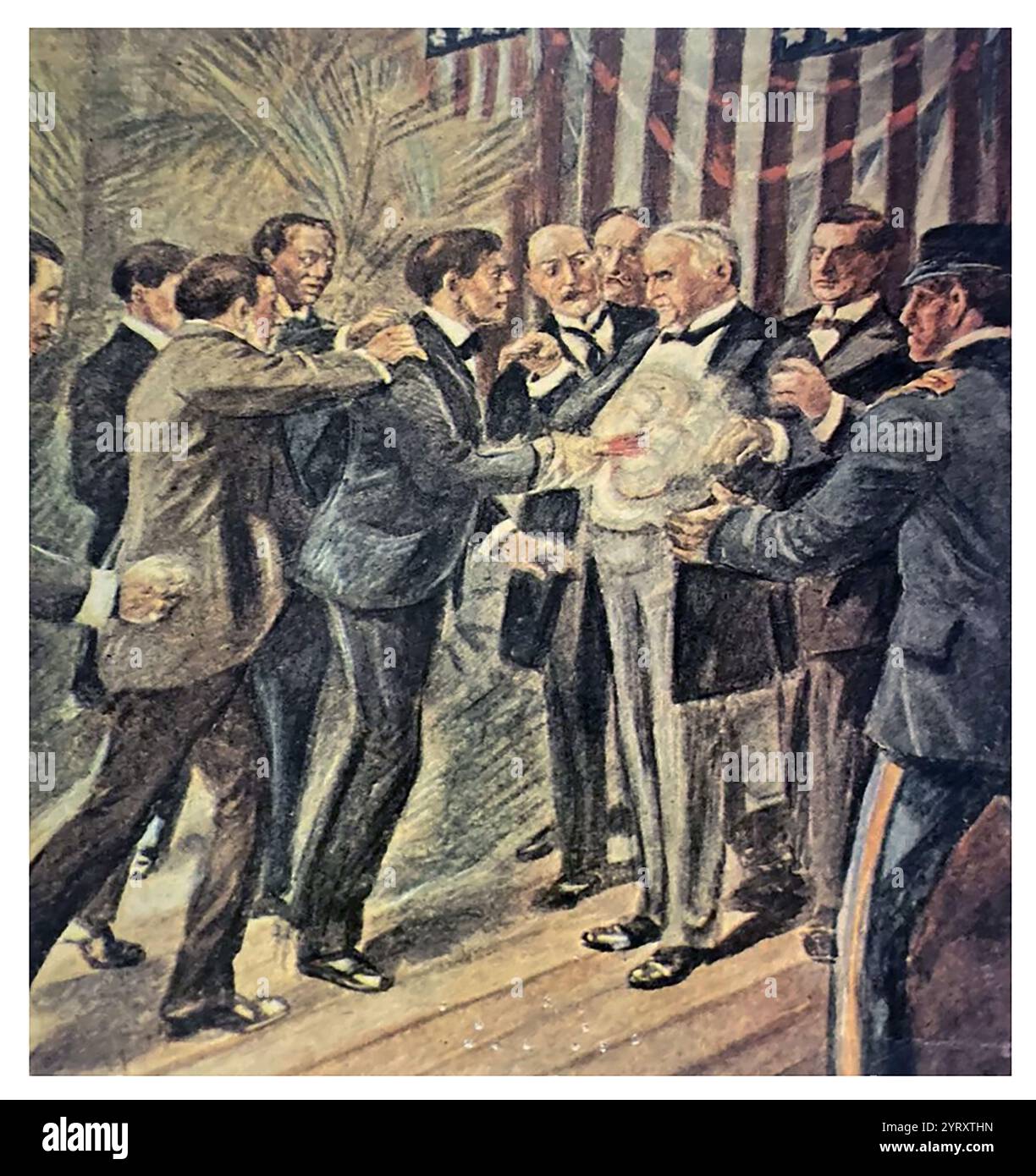 Leon F. Czolgosz (1873 ? 29 octobre 1901) ouvrier polono-américain et anarchiste qui assassine le président des États-Unis William McKinley le 6 septembre 1901 à Buffalo, New York. Le président est mort le 14 septembre après que sa blessure ait été infectée. Pris dans l'acte, Czolgosz a été jugé, condamné et exécuté par l'État de New York sept semaines plus tard, le 29 octobre 1901. Banque D'Images