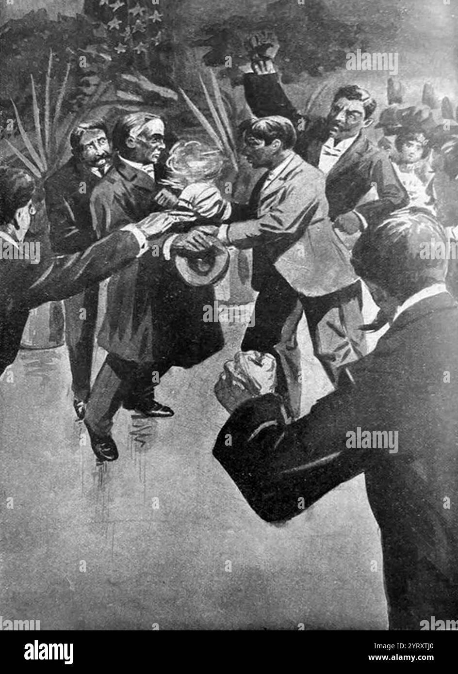 Leon F. Czolgosz (1873 ? 29 octobre 1901) ouvrier polono-américain et anarchiste qui assassine le président des États-Unis William McKinley le 6 septembre 1901 à Buffalo, New York. Le président est mort le 14 septembre après que sa blessure ait été infectée. Pris dans l'acte, Czolgosz a été jugé, condamné et exécuté par l'État de New York sept semaines plus tard, le 29 octobre 1901. Banque D'Images