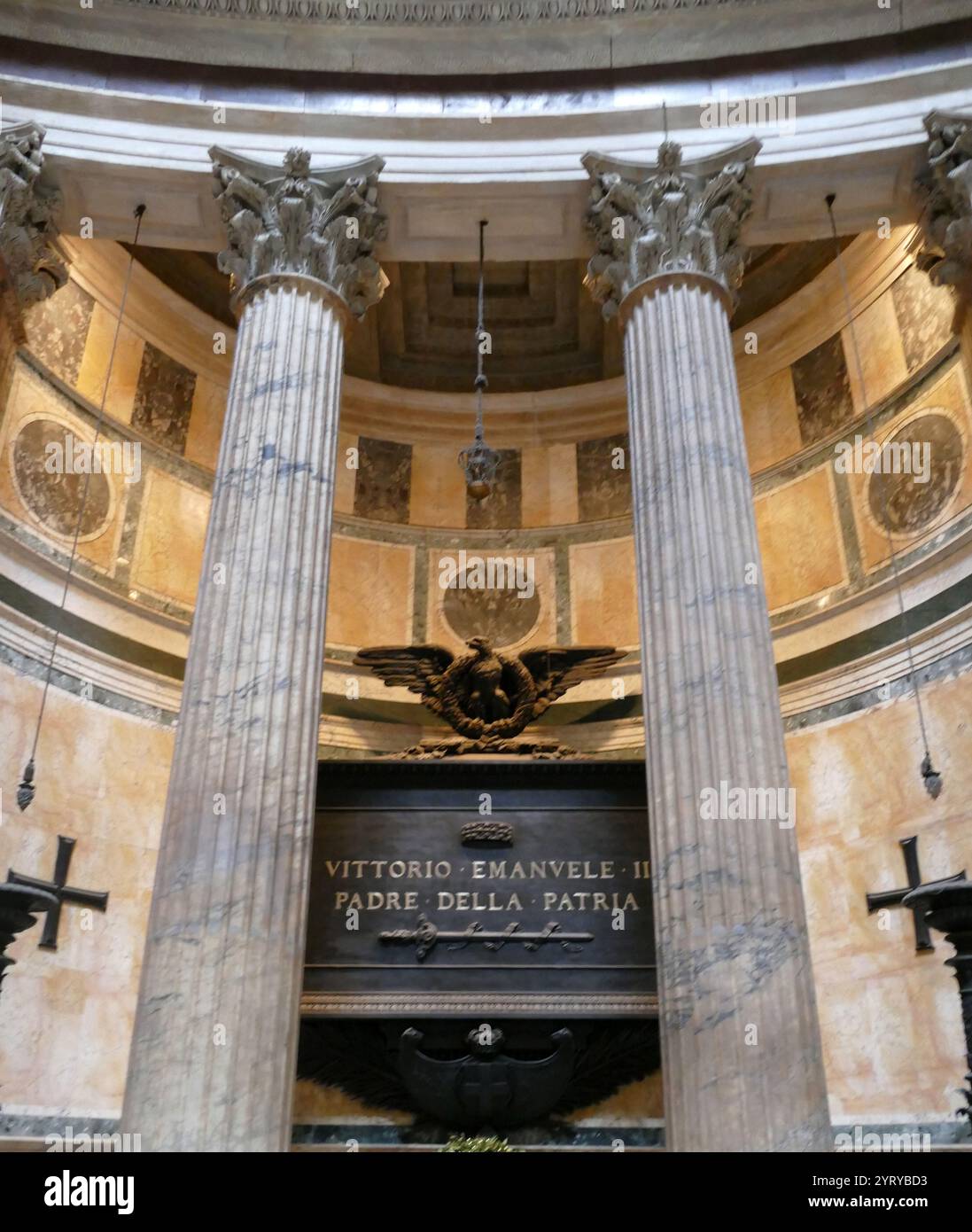 Le tombeau Vittorio Emanuele II dans le Panthéon, Rome, Italie Banque D'Images