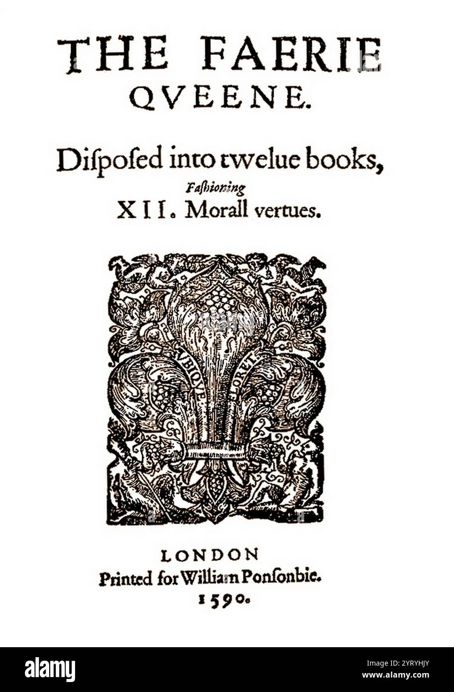Le poème épique The Faerie Queene, écrit par Edmund Spenser (1552 ? 1599). publié en 1590. Banque D'Images