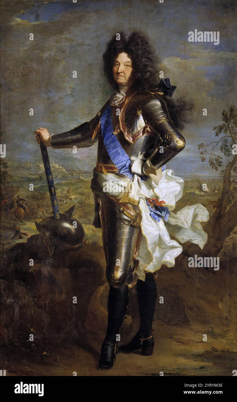 Portrait de Louis XIV de France (1638-1715) peint en 1701 par Hyacinthe Rigaud (1659?1743). Louis XIV fut roi de France de 1638 à 1715. Banque D'Images