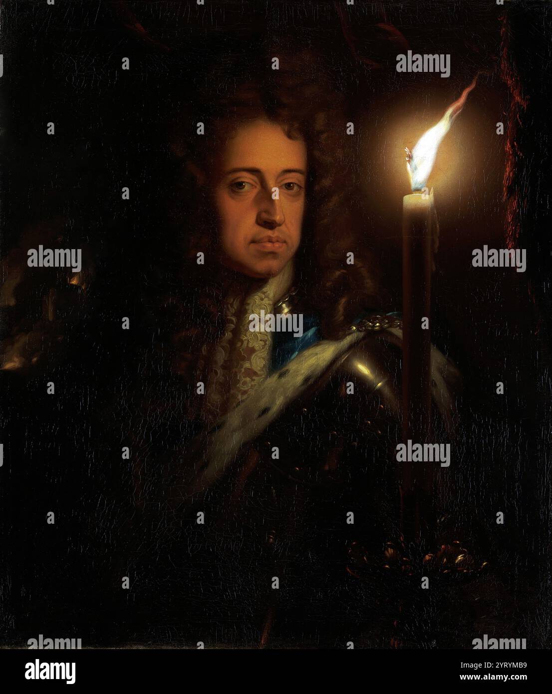 Guillaume III (1650-1702), prince d'Orange, Stadtholder et roi d'Angleterre depuis 1689. Guillaume est l'architecte clé de la Ligue d'Augsbourg. Portrait de Godfried Schalcken (1643?1706) Banque D'Images