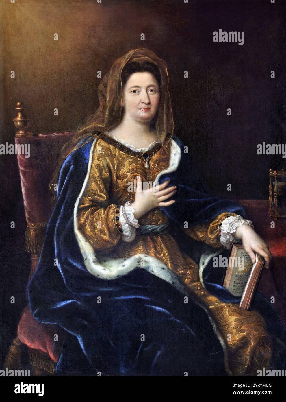 Fran?oise d'Aubign?, marquise de Maintenon (1635-1719) ; Portrait, 1694, de Pierre Mignard Ier (1612?1695). Noble française et seconde épouse de Louis XIV de France de 1683 jusqu'à sa mort en 1715. Banque D'Images
