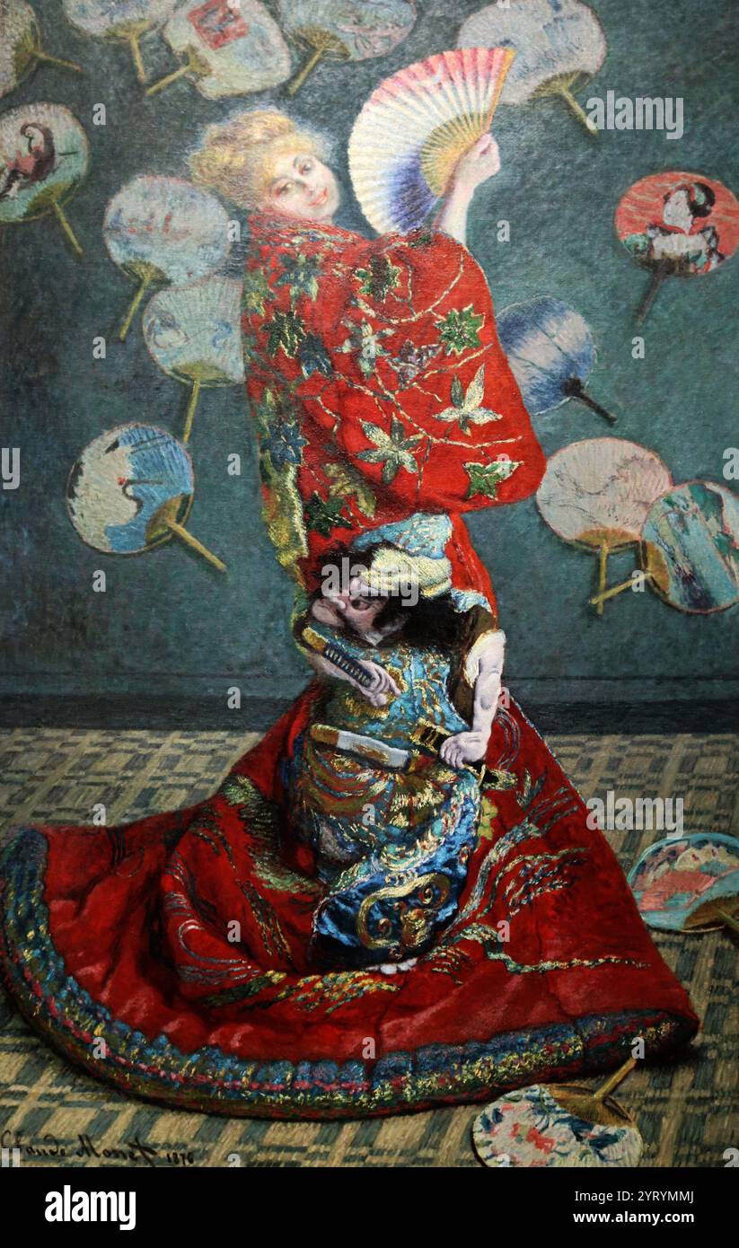 Camille Monet en costume japonais (la Japonaise), 1776 de Claude Monet Banque D'Images