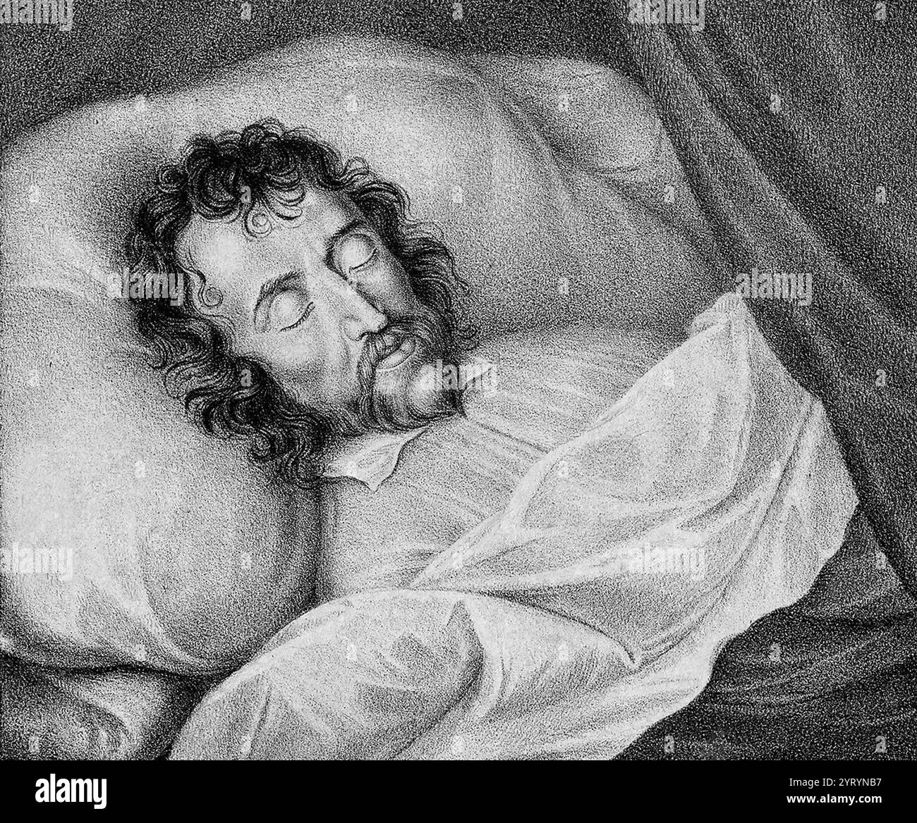 Assassinat de George Villiers, 1er duc de Buckingham, (1592 ? 1628), était un favori du roi Jacques VI et du roi Charles I. Banque D'Images