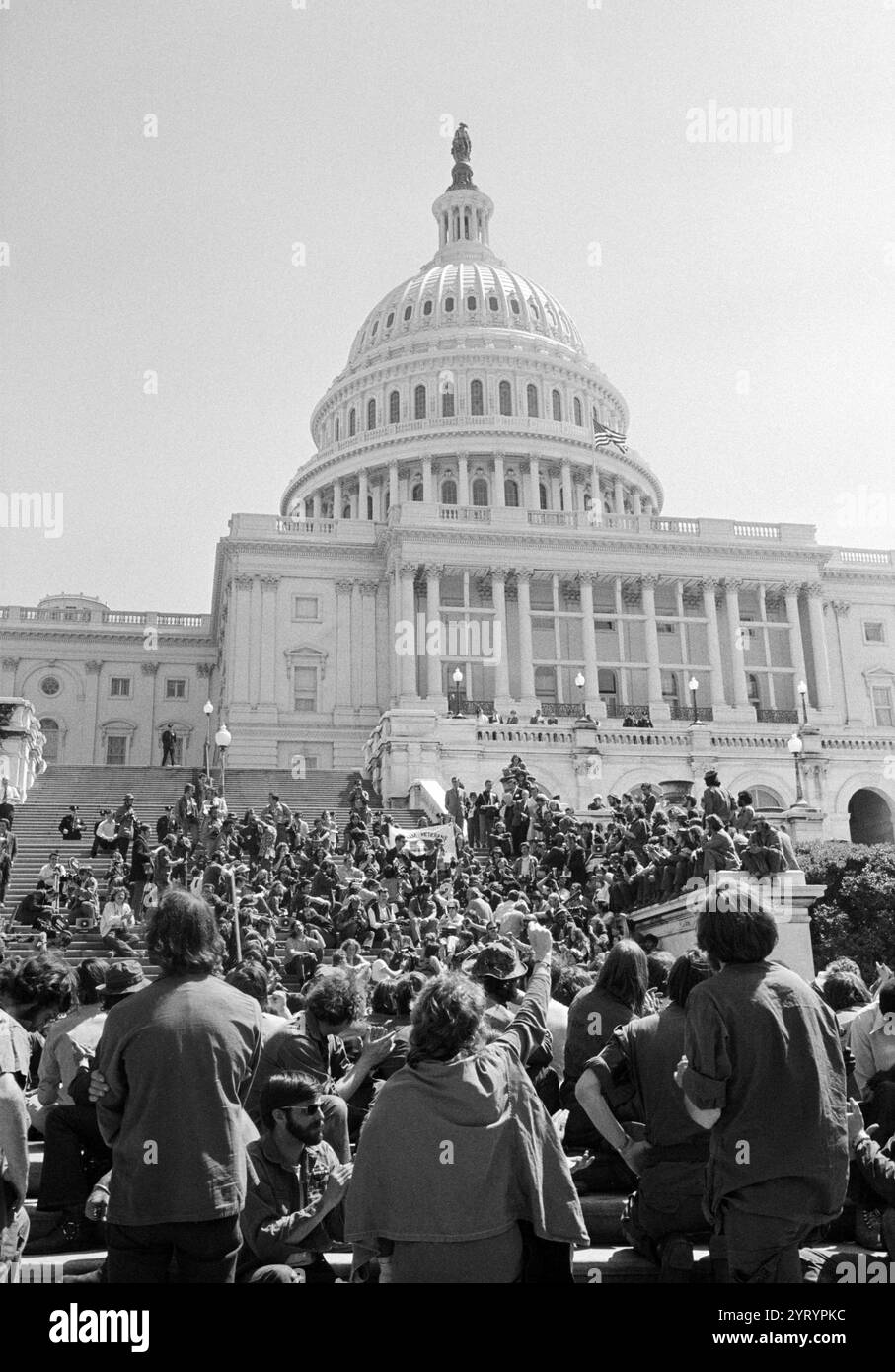Manifestation à Washington DC contre la guerre du Vietnam. 1968 Banque D'Images