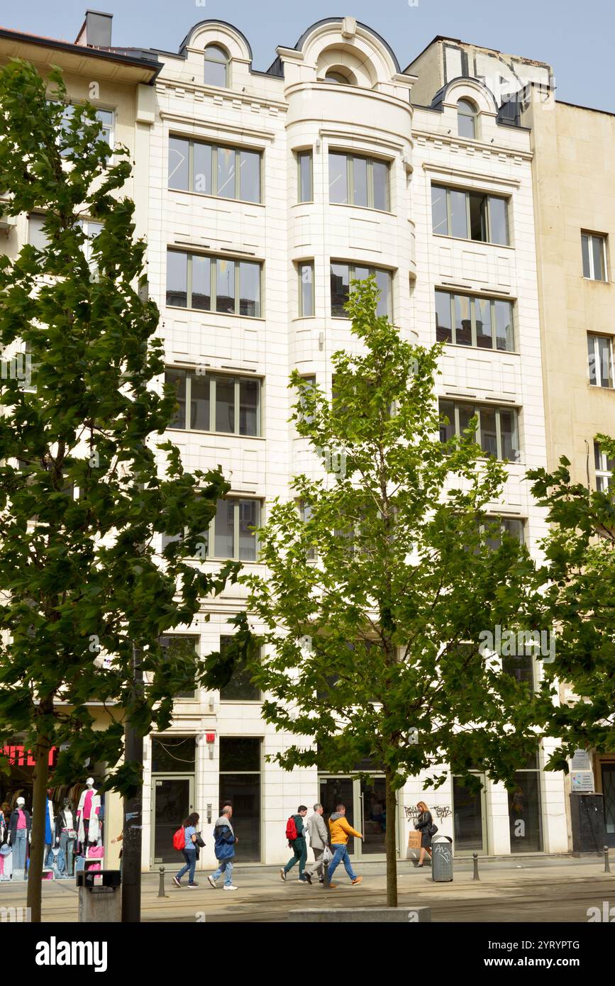 OneCoin Cryptocoin Siège central Siège abandonné bâtiment dans le centre-ville de Sofia la capitale de la Bulgarie, Europe de l'est, Balkans, UE à partir de 2024 Banque D'Images