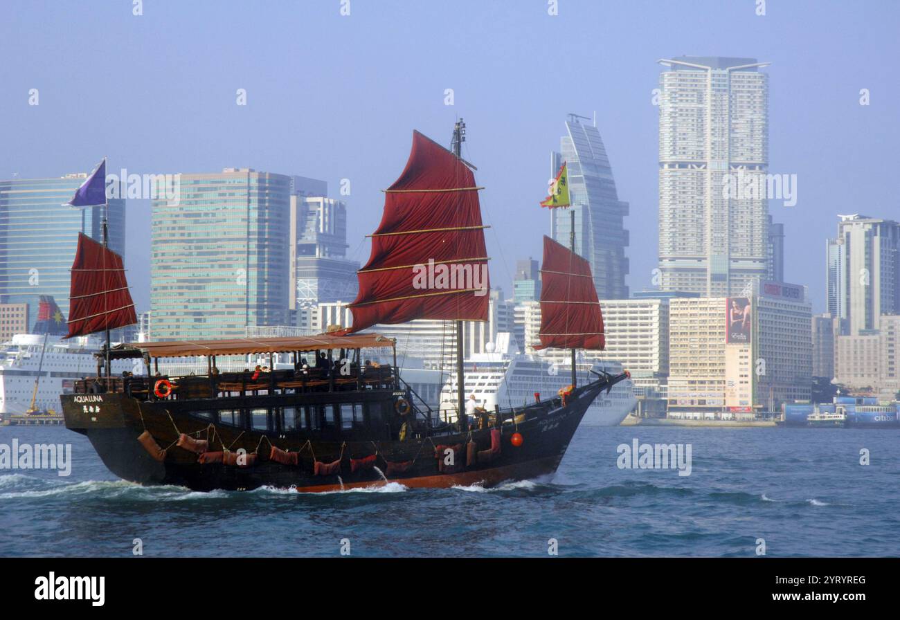 Hong Kong Skyline 2011. La région administrative spéciale de Hong Kong de la République populaire de Chine (RASHK) est une zone métropolitaine et une région administrative spéciale de la République populaire de Chine. Avec plus de 7,5 millions d'habitants, Hong Kong est l'un des endroits les plus densément peuplés du monde. Hong Kong est devenue une colonie de l'Empire britannique après que l'Empire Qing a cédé l'île de Hong Kong à la fin de la première guerre de l'opium en 1842. L'ensemble du territoire a été transféré à la Chine en 1997. En tant que région administrative spéciale, Hong Kong maintient des systèmes de gouvernance et économiques distincts de ceux de la principale Banque D'Images