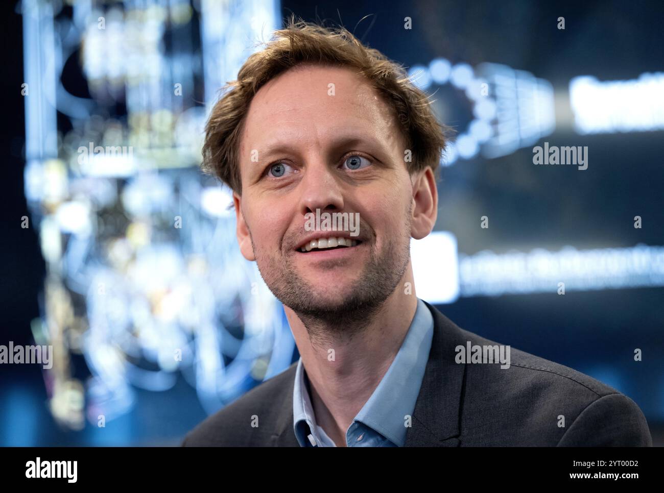 Munich, Allemagne. 05th Dec, 2024. Jan Goetz, PDG d’IQM, photographié à la start-up IQM Allemagne. IQM construit l'ordinateur quantique européen Euro-Q-Exa pour le Leibniz Supercomputing Center (LRZ). L'acquisition du système quantique Euro-Q-Exa à la LRZ assure à l'État libre de Bavière une position de leader dans la technologie quantique en Europe. Crédit : Sven Hoppe/dpa/Alamy Live News Banque D'Images