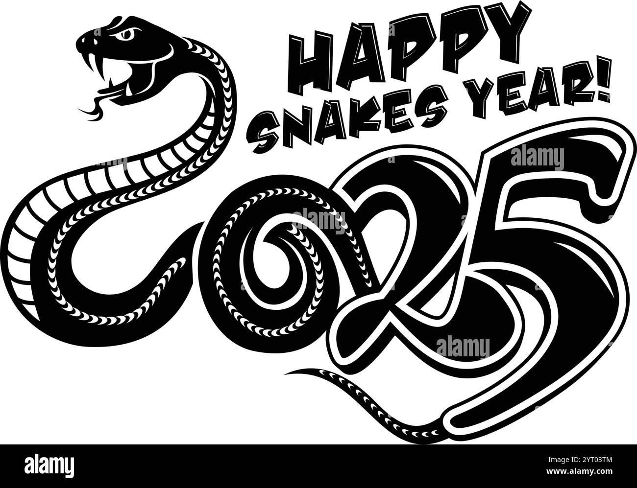 Bonne année chinoise 2025 année du serpent. Modèle vectoriel sur fond transparent Illustration de Vecteur