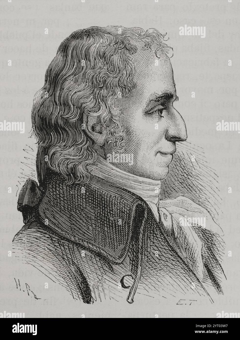 Laurent Lecointre (1742-1805) Homme politique français, dit Lecointre de Versailles. Il est élu député du département de Seine-et-Oise à l'Assemblée législative du 2 septembre 1791 au 20 septembre 1792. Membre de la Convention nationale (6 septembre 1792 au 26 octobre 1795). Portrait. Gravure. Historique Banque D'Images