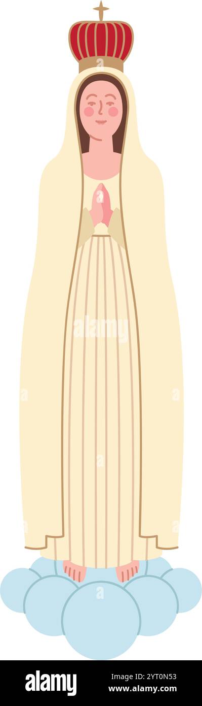 vierge de fatima Illustration de Vecteur